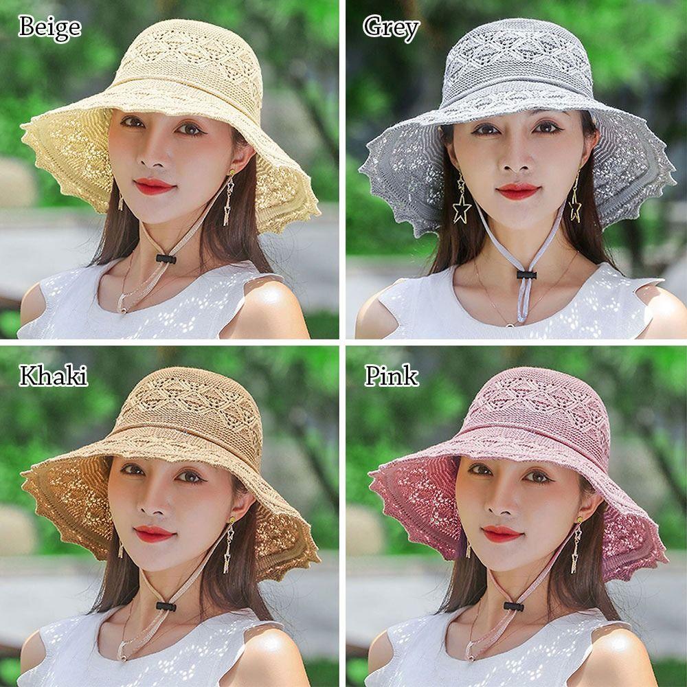 Bowknot Sun Hat Wide Brim Straw Hat Summer Panama Cap  Women