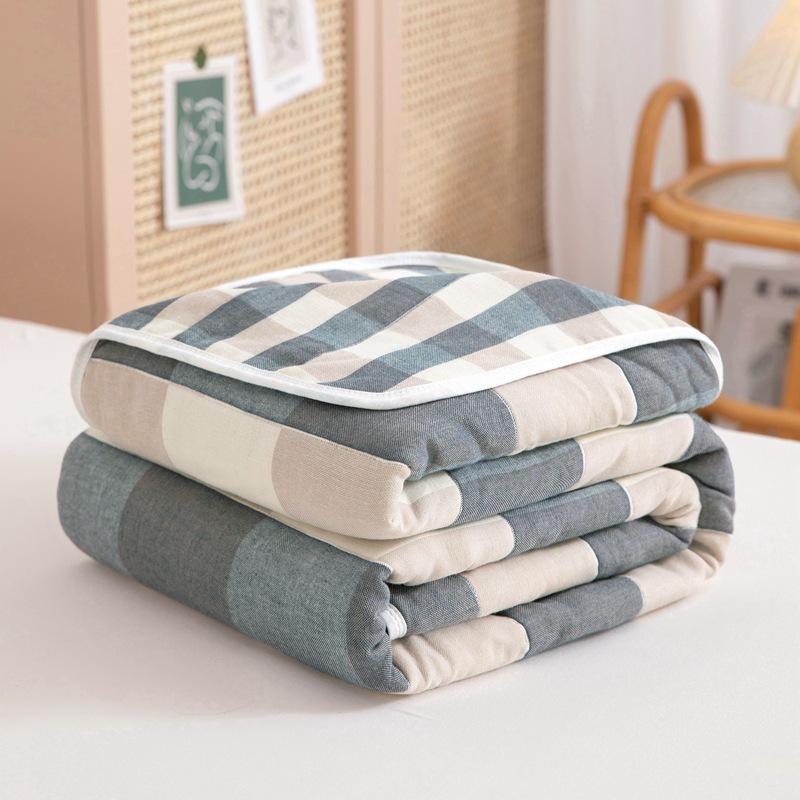 Class A 100% Cotton Six-Layer Gauze Blanket for Children - Lightweight Air Conditioning Quilt, Available In Single/Double Sizes for Summer