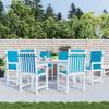 VidaXL Garden Chair Cushions Low Back Set of 6 Blue 314135