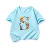 Kids Cotton T Shirt Floral Letter S Print Crew Neck Short Sleeve Tee Casual Boys Girls Summer Tops