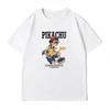 Summer New Pokémon Cartoon Creative Printing Washed TShirt Mens and Womens American Trend Loose Casual Short Sleeve Top