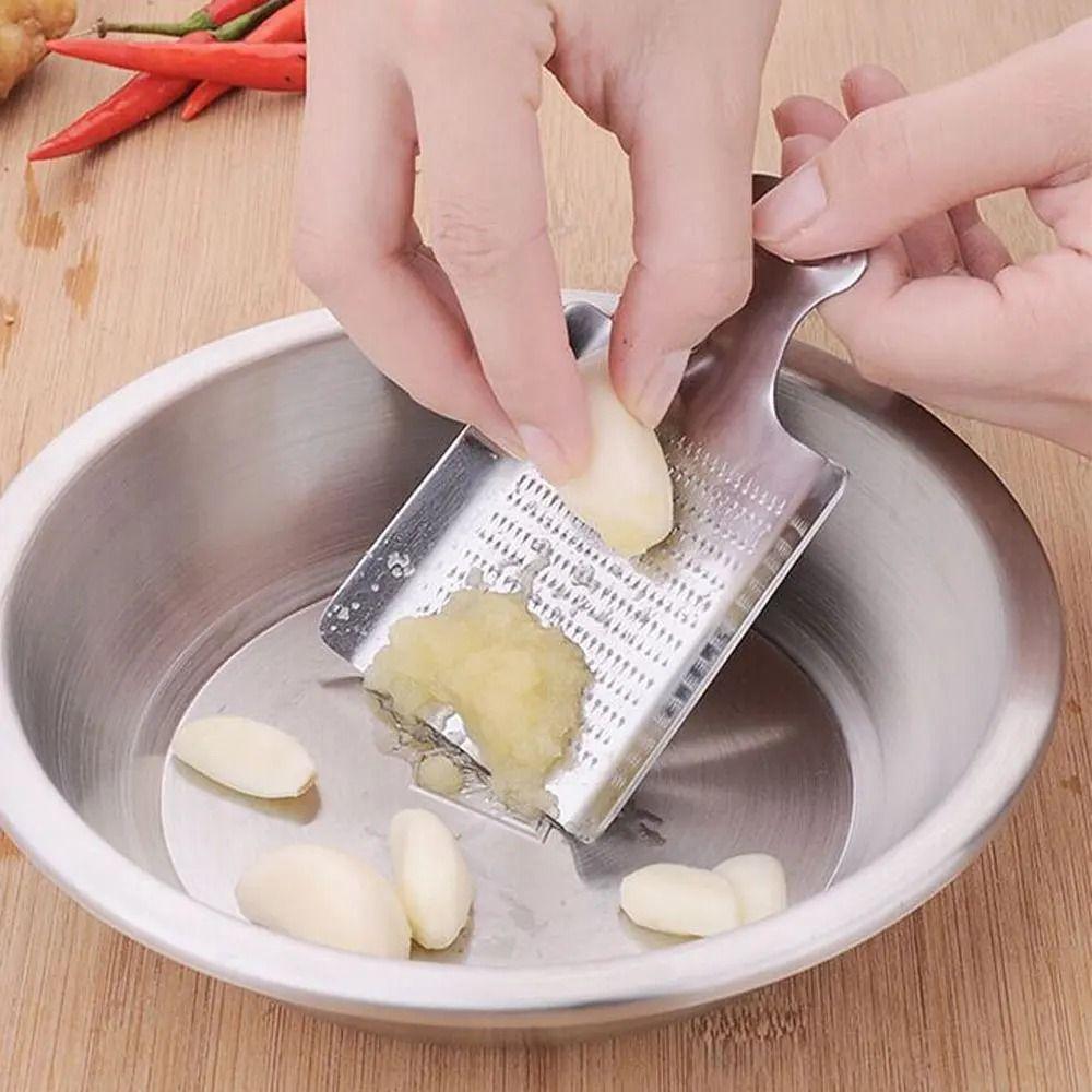 Stainless Steel Garlic Ginger Spoons Mini Ginger Masher Durable Garlic Grinder Vegetable Mincing