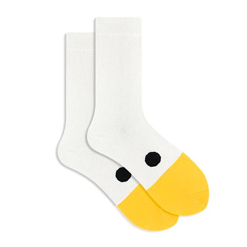 

Милые женские носки до середины икры с рисунком гуся и утки, дышащие спортивные повседневные носки с принтом животных, забавный подарок для девочек One size