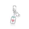 925 Silver Love Footprints Bead Double Pendant Charm for DIY Bracelet Jewelry Making Gift for Boy Girl Friend