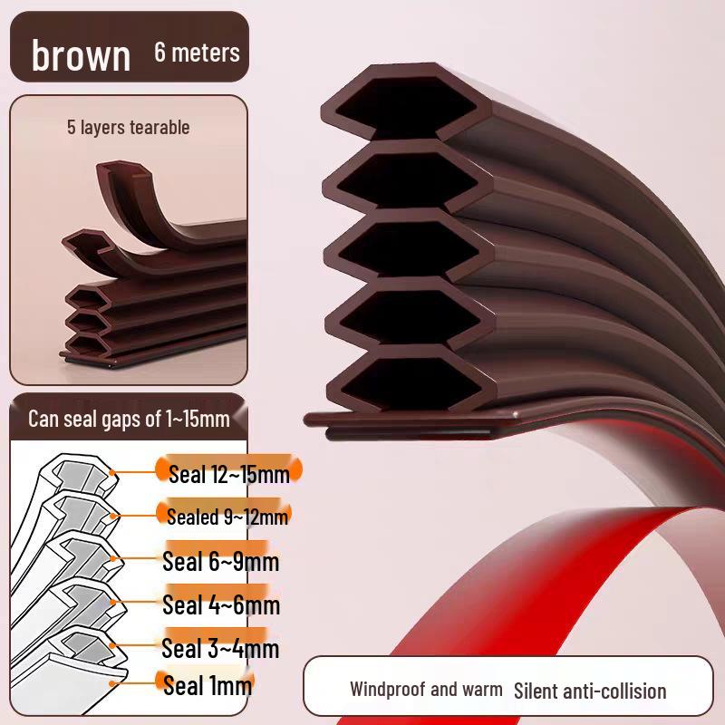 

Anti-Theft Soundproof Door Seal Strip for Main Entrance 6 meters/roll