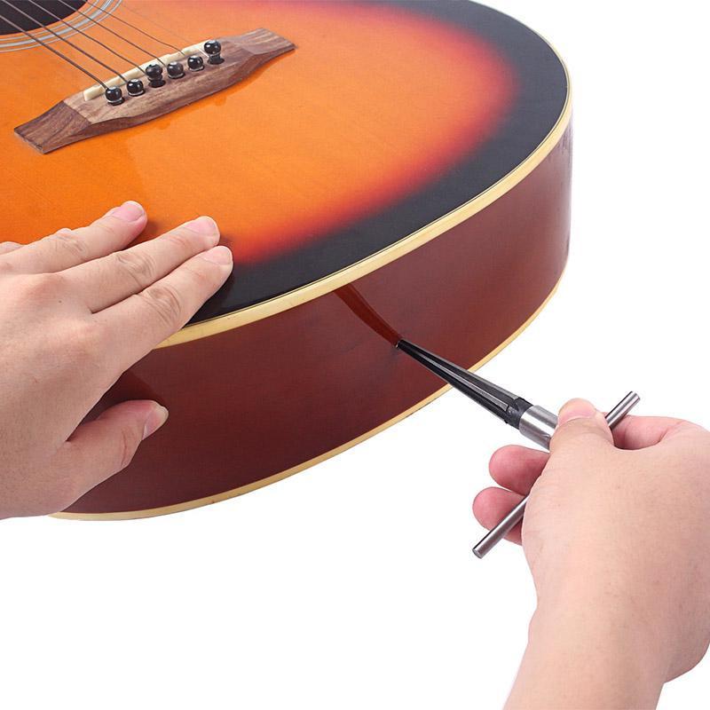DIY Brostift Hull Håndbrotsj Konisk T-håndtak 6 Fluted Fas Brotsjing Låsesmed Trearbeider Kjerneskjæring Verktøy for Tre Gitar Avgrading