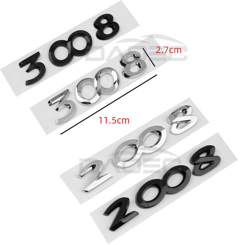 Car Rear Trunk Boot Letters Words Logo Replace Badge Emblem Decals Sticker For d444 2008 3008 4008 5008 Styling Accessories 444d