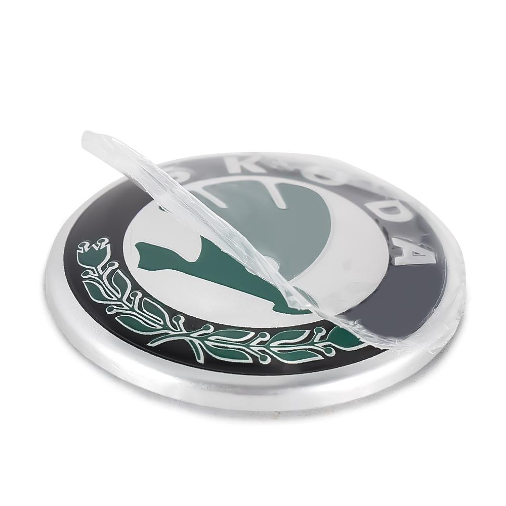43/44mm For Skoda VRS Octavia Fabia Kamiq Rapid VII Car Steering Wheel Center Cover Sticker Decal Decor Accessories Auto Styling