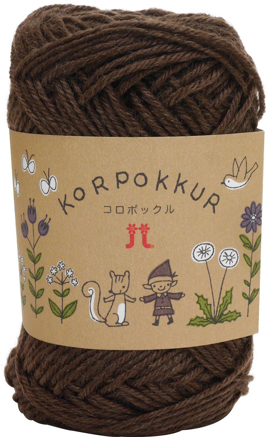 

Hamanaka Koropokkuru 2126 Yarn, Medium-Fine, Col. 23, Brown, 25g, Approx. 92m,