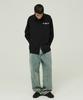 MAGOODGAN Labor 2117 Chain Embroidery Oversized Black Cotton Shirt