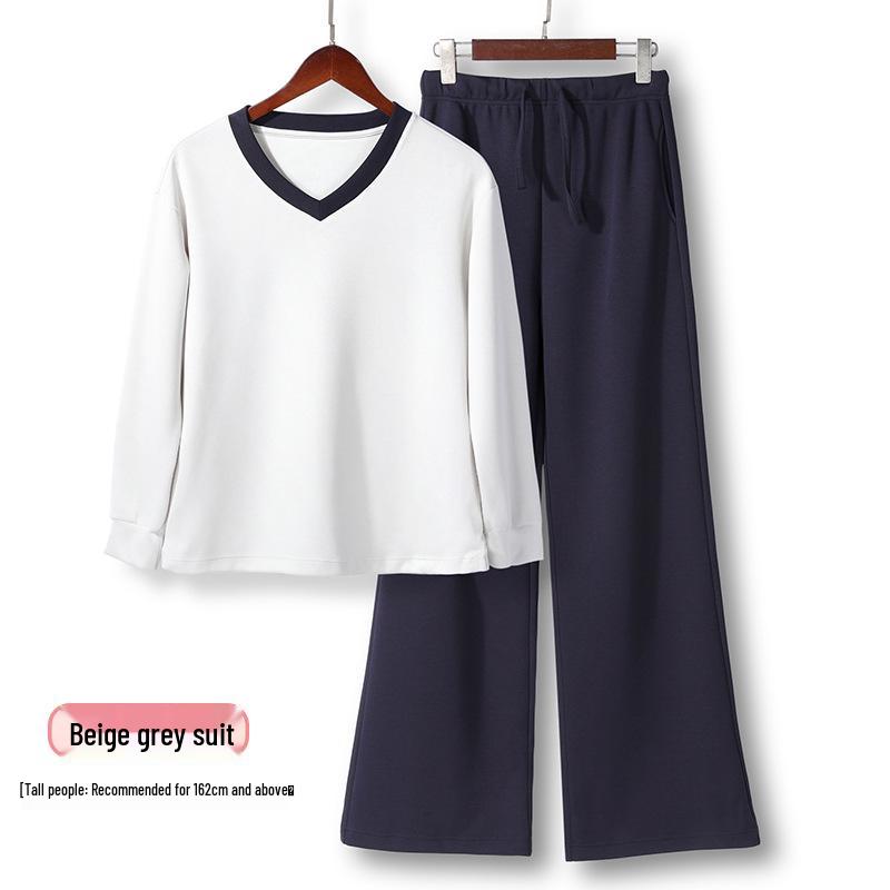 Spring-Autumn Maternity Hoodie & Pants Set - Trendy, Versatile, Slimming Two-Piece Wear Extra Large
