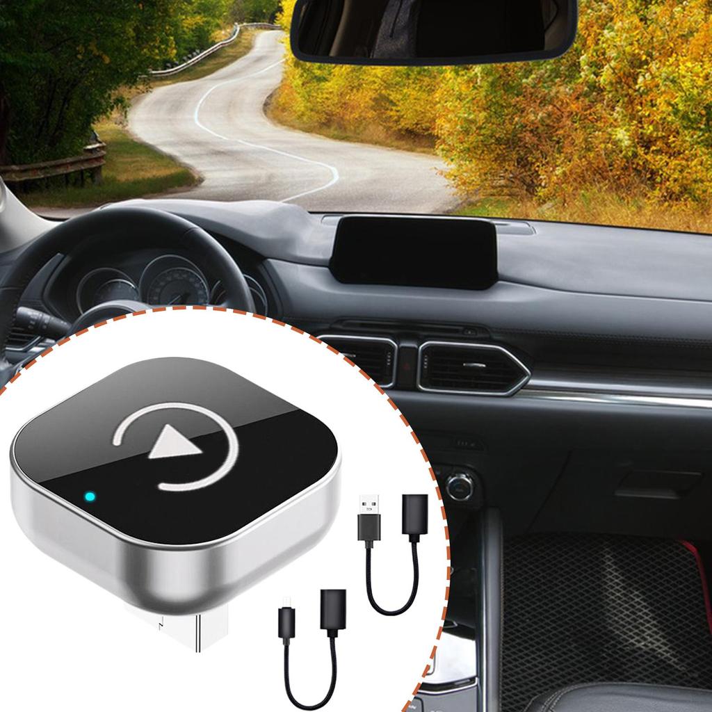 Wireless Car Screen Adapter Wired to Wireless Car Screen USB Adapter Electronics Plug-And-Play Compact Accessories for Calling