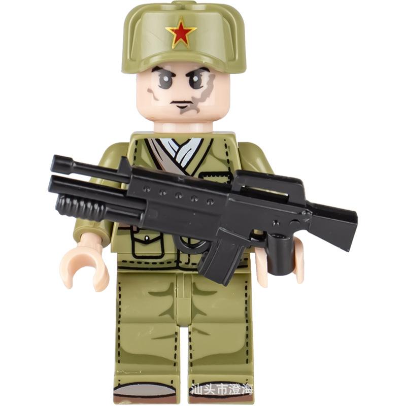 Ninja Warrior Superhero Doll With Weapon Single Building Block Assembly Toy
