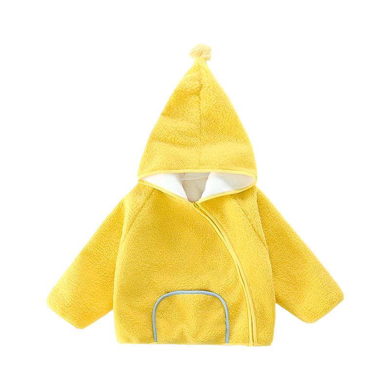 Children's Stylish Furry Hooded Sweater Coat - Thick, Warm, and Cozy for Girls.