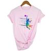 Women Clothes Watercolor Volleyball Girl Graphic Print T Shirt Femme Korean Style T Shirt Female