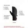 Black Winter Cycling Gloves, Touch Screen Compatible, Waterproof, Thermal Lined Hand Warmers, Anti-Slip Silicone Grip for Men and Women