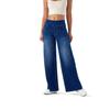 Damen High-Rise Wide-Leg Jeans mit Bauchweg-Effekt Slim Fit Aus Stretch-Denim-Stoff Sind Stilvoll für Lässige Alltagskleidung