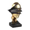 New Silence Is Gold Abstract Art Statue Ornaments Human Face Entrance Home Resin Craft Wine Cabinet Decorative Furnishings