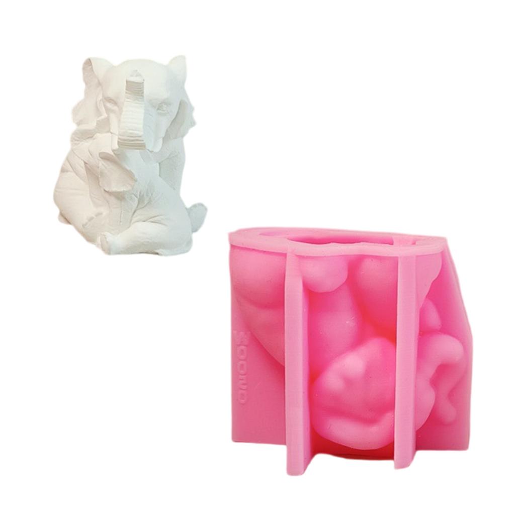 Formy na matku a mládě slona Silikonová forma Formy na ozdoby Formy na svíčky Formy na mýdlo Formy na odlévání pro domácí dekoraci