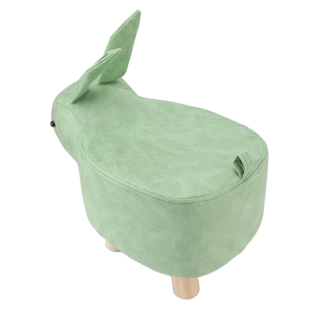 Stołek w kształcie zwierzątka z kreskówki Dziecięcy Dom Salon Uroczy Drewniany Podnóżek do Pokoju Zabaw Dziedziniec Zielony