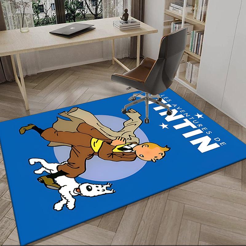 Tintin's Adventure City  Carpet, Kitchen Rugs, Yoga Mat, Non-Slip Mats, Rug for Bathroom, Living Room bedroom, Camping Rugs Christmas Gift