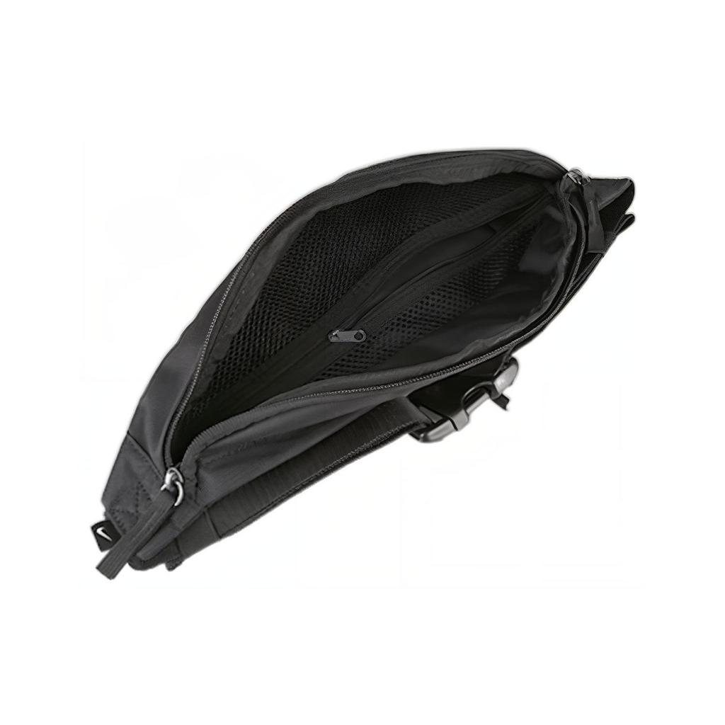 Nike Heritage Logo Zippered Fabric Waist Bag Unisex Waist Bag Black BA5750-019