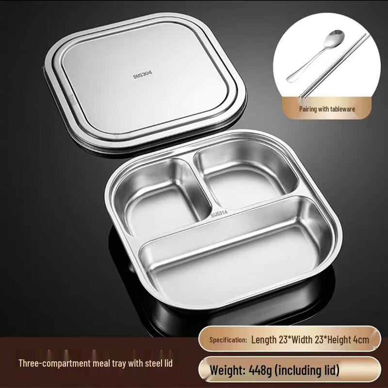 316 Stainless Steel Divided Lunch Box