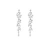 Full of Zirconium Mosquito Coil Disc Ear Clips Without Ear Holes, Women's Fringed Long Earrings, Light Luxury, High-end Explosive Earrings Earrings