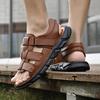 Leather Sandals Large Size Outdoor Soft Sole Comfortable Driving Shoes Casual Beach Shoes Big Foot Shoe Size