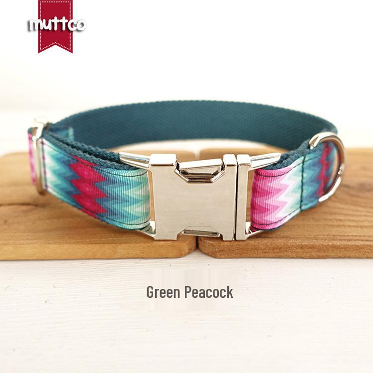 MUTTCO Personalized Patterned Dog Collar UDC-009 Medium