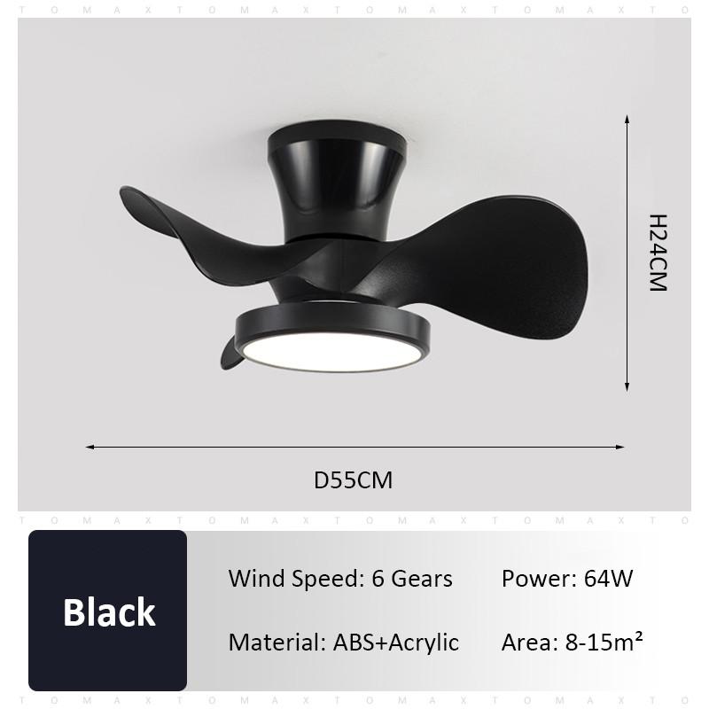 

21 Inch 6-Speed Quiet Ceiling Fan Light Adjustable DC Motor Ceiling Fan Lamp Bedroom Dining Room Patio Lighting Ceiling Fan