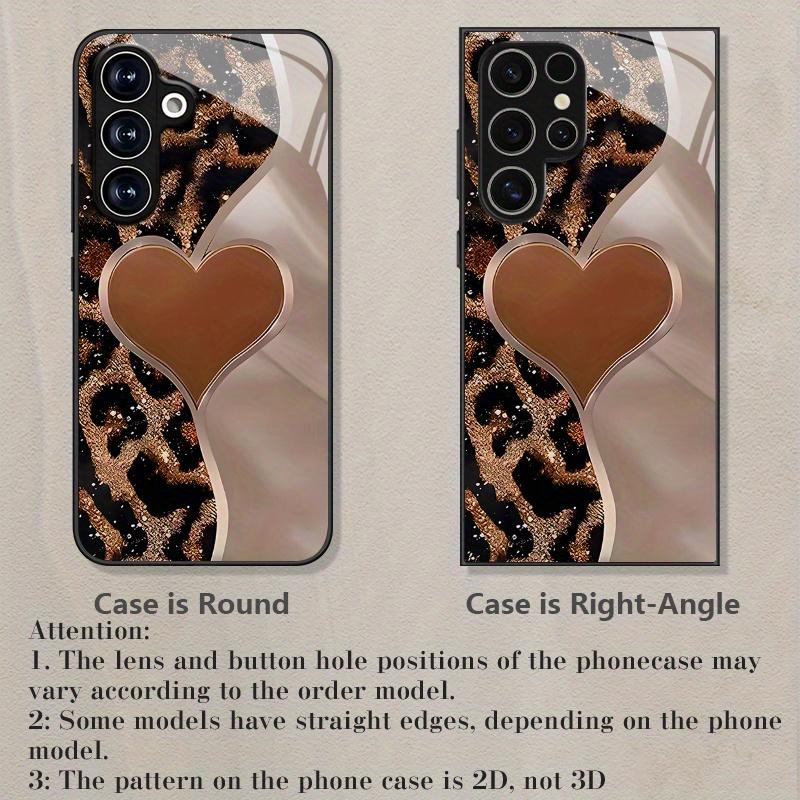 Premium Glitter Leopard Glass phone case fashion phone cases mobile phones for Samsung Galaxy S26 S25 S24 S23 S22 FE Ultra Plus