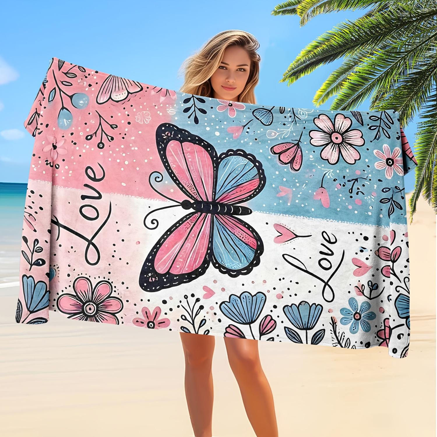 

Bohemian Romantic Soft Bath Beach Towel, Quick Dry Microfiber for Pool Gym Spa Summer Travel Gift W40*H60(CM)