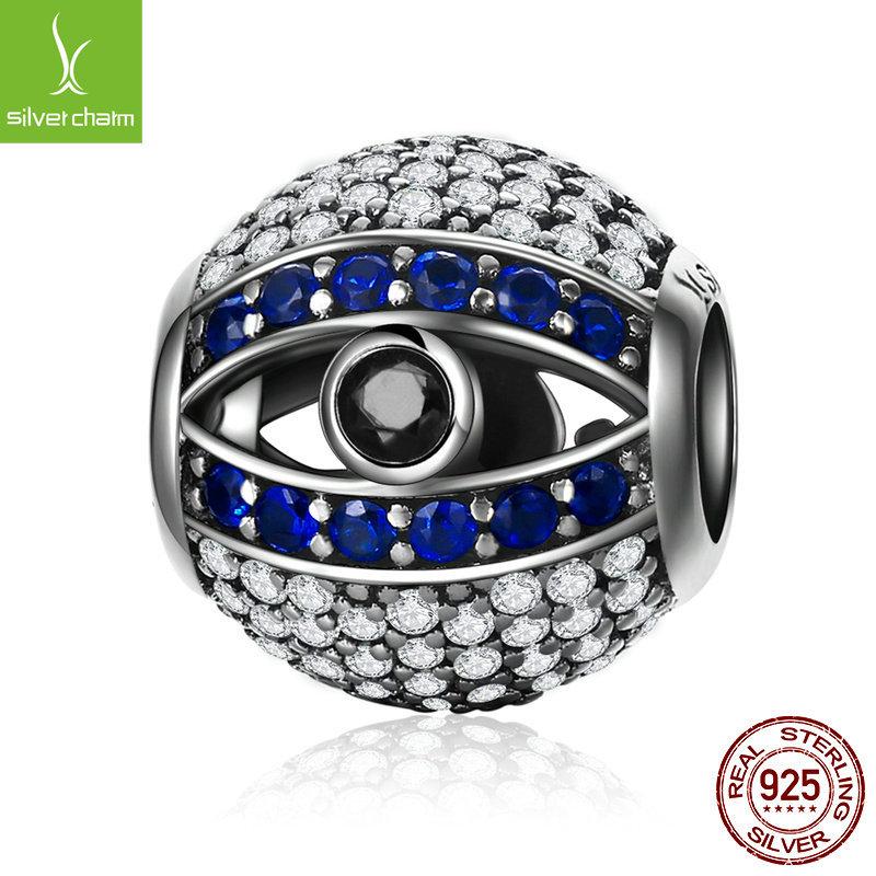 Devil'S Eye Diy Bracelet Beads Loose Beads, Accessories S925 Sterling Silver Eye Beads