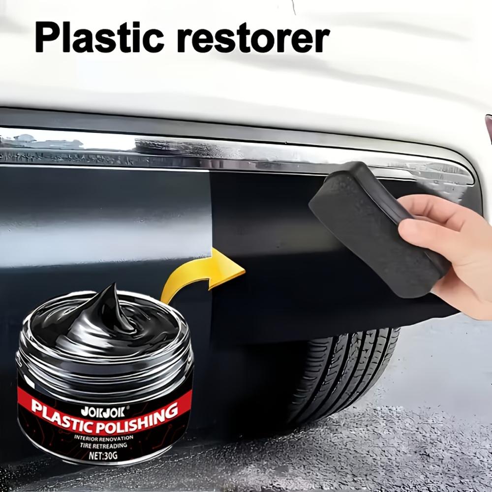 JOKJOK All-in-One Car & Plastic Polish Kit - Heavy-Duty Shine Wax, Black/Gloss Restorer, Tire & Trim Renewal, Scratch Remover Fo