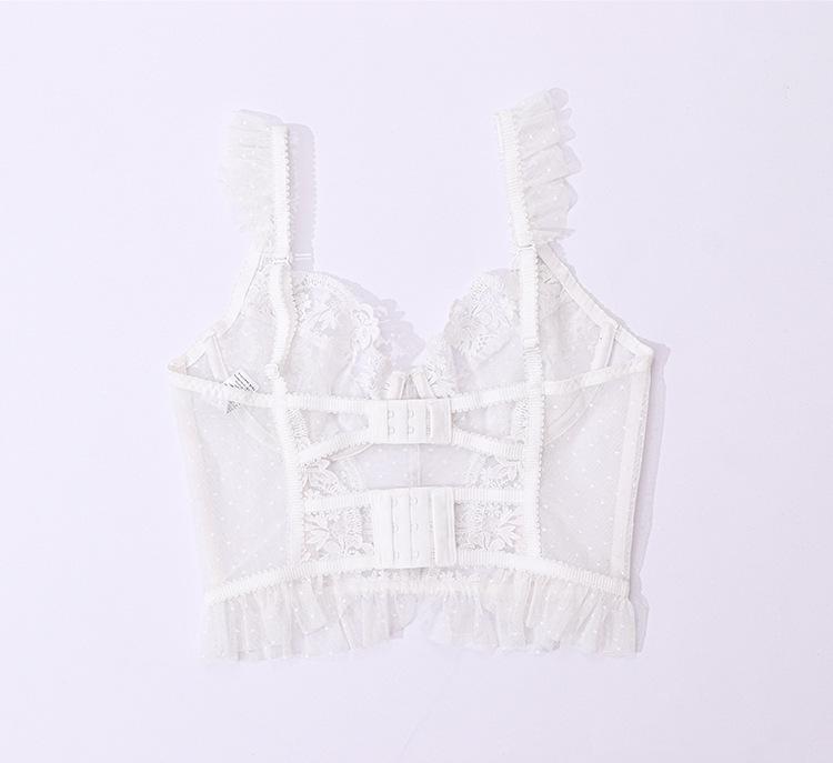 **Fishbone Strapless Ultra-Thin Lace Bra - Sexy French-Style Lingerie**