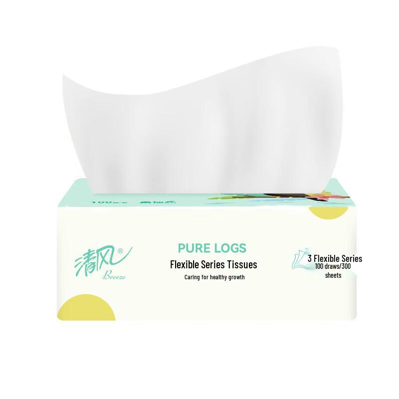 Qingfeng Soft & Tough 3-Ply Facial Tissues, 24 Soft Packs
