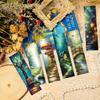 30Pcs Fantasy Mysterious Forest Bookmarks Student Page Markers Paper Cards Creative DIY Gift Book Marking Messages