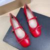 Fashion Flat Shoes for Women 2025 Spring and Autumn French Mary Jane New Flat Black Plus Size Women's Shoes 42 43 44 Loafers Ladies