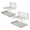 Stainless Steel Dish Draining Rack No Assembly Kitchen Sink And Countertop Organizer with Cutting Board Holder Countertop Cabinet Storage Shelf