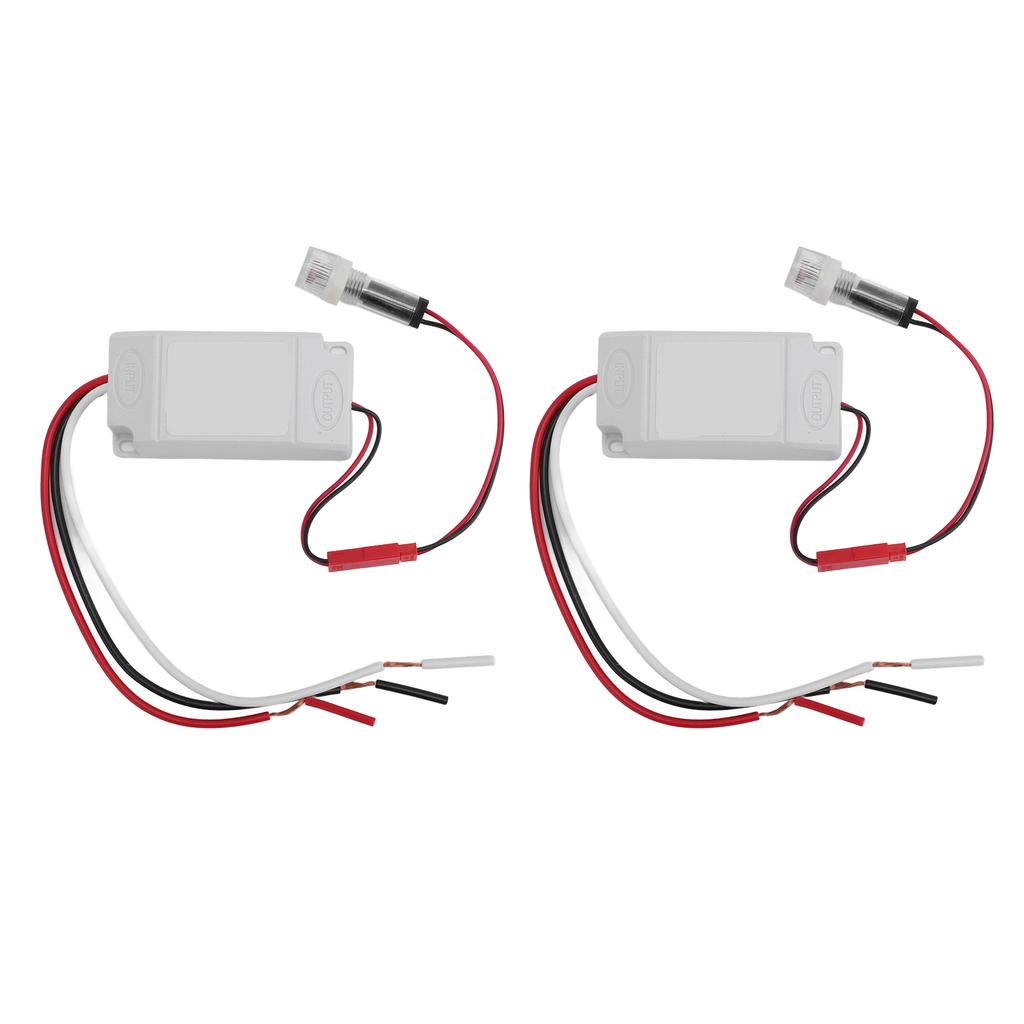 2 Pcs Cellule Photoélectrique Interrupteur Sensible à la Lumière Capteur Auto Marche Arrêt Crépuscule à l'Aube Capteur Contrôle d'Éclairage Public