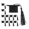 12Pcs Graduation Cap Bottle Toppers Wine Caps Set for Party Decoration Mini Graduation Cap Mini Hat Bottle Cover