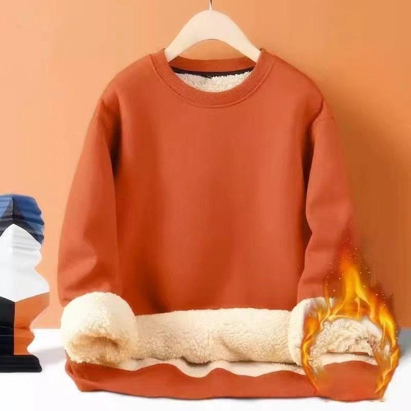 Men's Sweatshirt Women's Autumn Winter Fleece Pullover Fashion Casual Round Neck Sweater Coat Casual Solid Men Clothing
