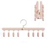 Foldable Sock Dryer Rack with Multiple Clips for Home Use Balcony Hanging Baby Underwear and Socks Organizer Clothes Drying Hanger