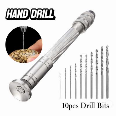 Drilling Rotary Pin Vise Screwdriver Drill Bit Aluminum Alloy Hand Drill Chuck Repair Tool For Jewelry Watch Woodworking Tools