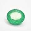 Colombian CERTIFIED 22.15 Ct Oval Cut Natural Green Emerald Loose Gemstone