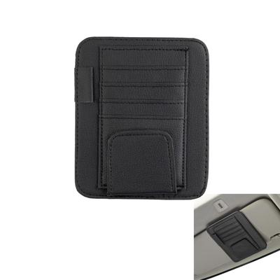 Sunny Glow Porta-Cartões de Sol para Carro, Bolso Organizador Multifuncional para Armazenamento de Pequenos Itens, PU Conveniente, Organizador, Armazenamento Multifuncional, Organizador, Couro, Acessório,