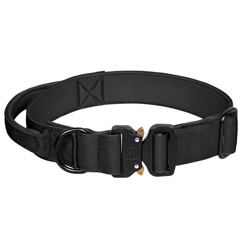 

Tactical Collar Nylon Pet Collar Insert Buckle Outdoor Diving Cloth Lining Medium and Large Dog Collar XL 3.8*49-65cm