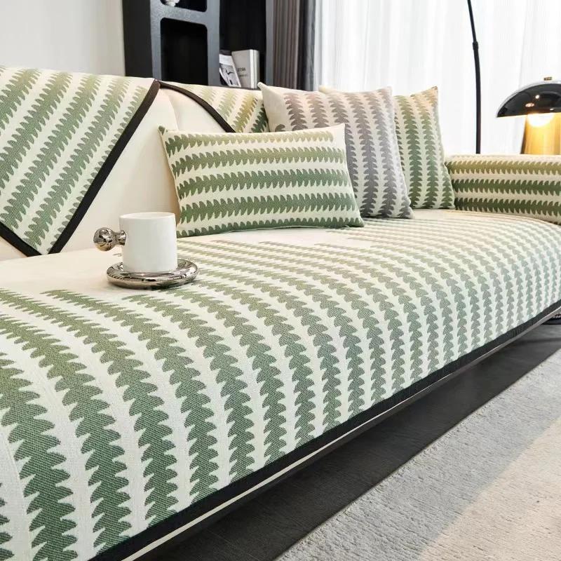 Luxury Chenille Sofa Cover Four Season Universal Sectional Sofa Towel Anti-slip Couch Cover for Living Room, Not Whole Set