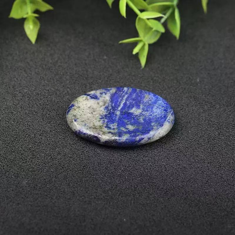 

Beautiful Natural Stone Phone Holder Small Oval Piece One Size синій